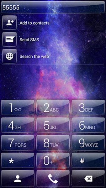 ExDialer Galaxy Glass theme - Preview 3