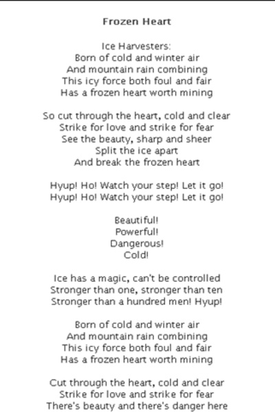Frozen Lyrics - Preview 1