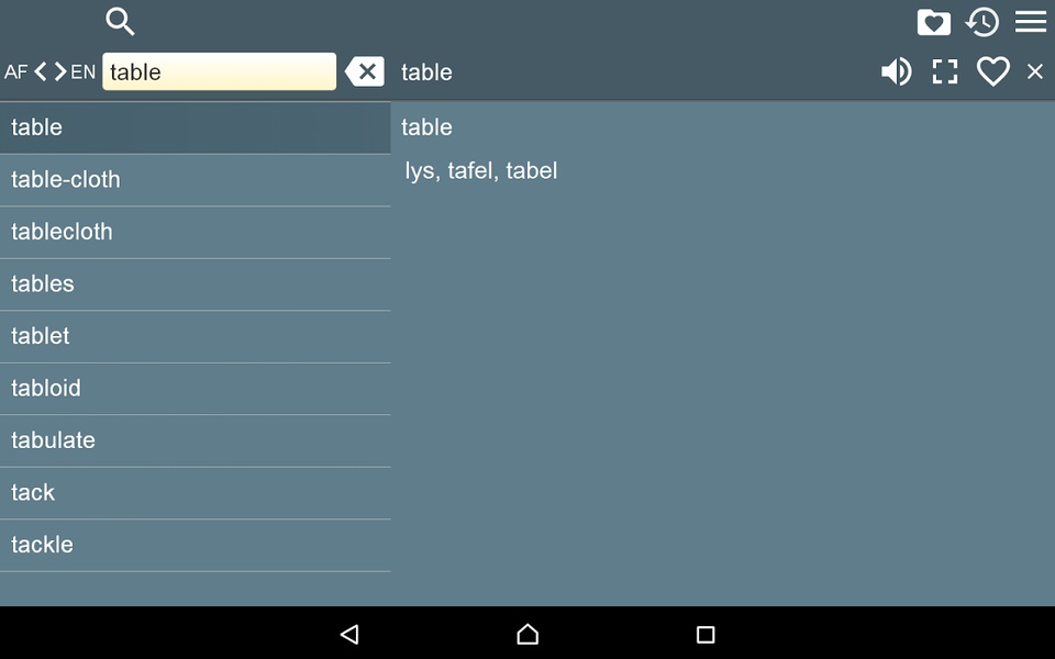 EN-AF Dictionary Free - Preview 1
