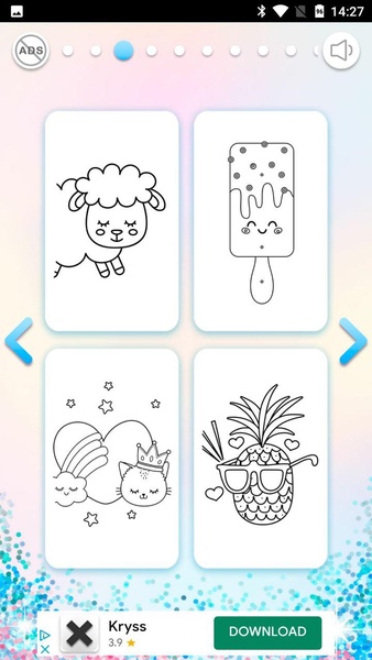 Kawaii Coloring Book Glitter - Preview 5
