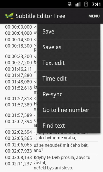 Subtitle Editor Free - Preview 1