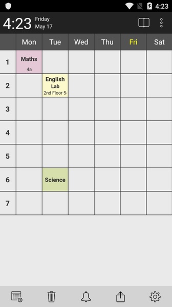 Timetable planner for school and university - Preview 1