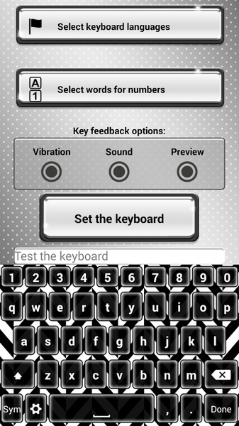 Black and White Keyboard Theme - Preview 4