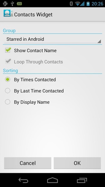 Contacts Widget - Preview 3