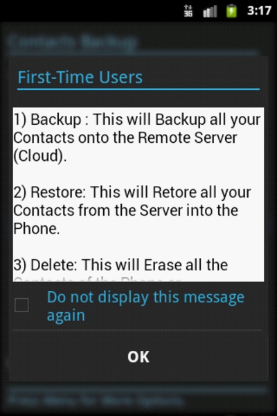 Contacts Backup - Preview 4