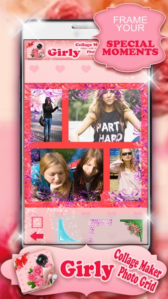 Girly Collage Maker Photo Grid - Preview 3