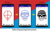 How to Draw Skull Tattoo Easy screenshot 11