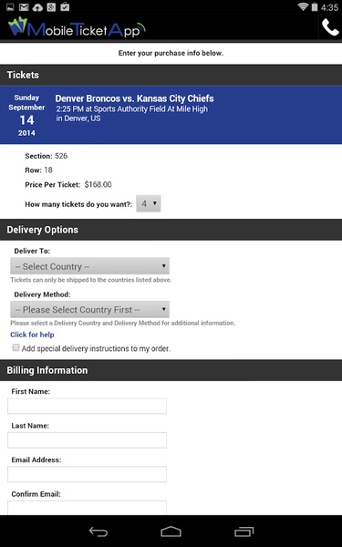 Mobile Ticket App - Preview 1