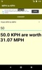 Converter MPH to KPH screenshot 1