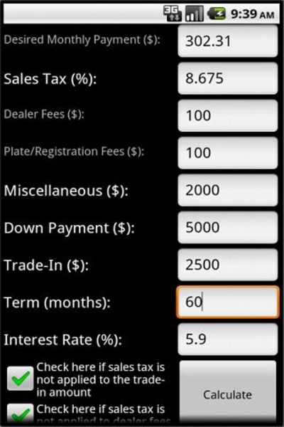 Car Payment Calculator - Preview 2