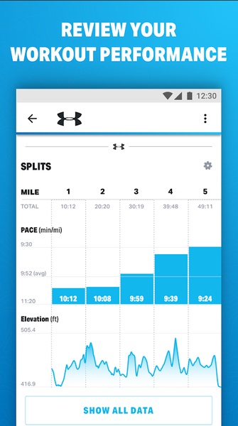 Under armour app store running