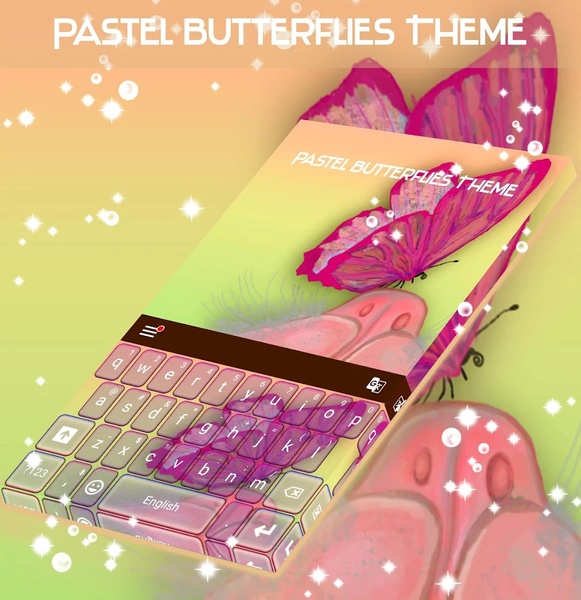 Keyboard Pink Butterflies - Preview 1
