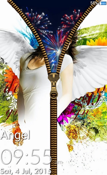 Angel Zipper Lock Screen - Preview 1