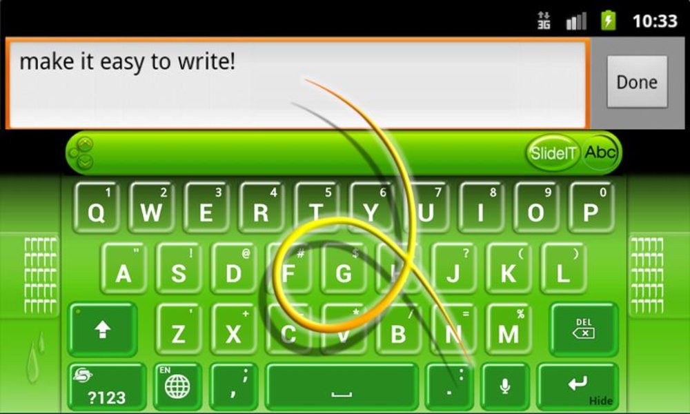 SlideIT Kiwi Bubbles skin - Preview 2