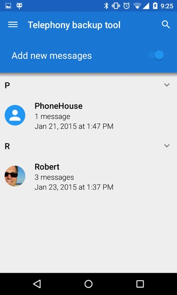 Telephony backup tool - Preview 5