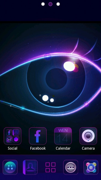 Purple Charm GOLauncher EX Theme - Preview 5