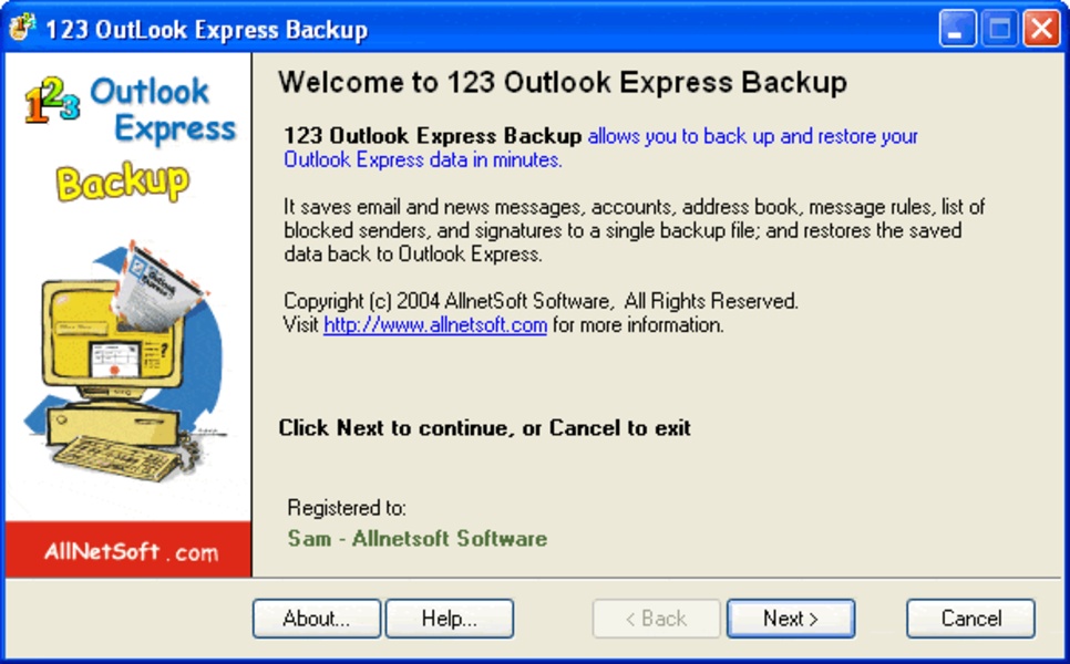 123 Outlook Express Backup for Windows - Download it from Uptodown for free