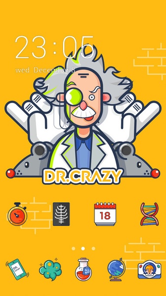 Dr.Crazy cartoon theme for Galaxy M20 - Preview 3