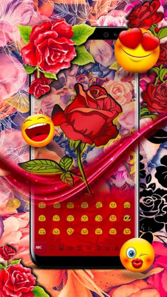 Tattoo Rose GO Keyboard - Preview 2