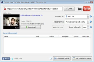 Fatest Free Youtube Downloader To Mp3 Converter 3 3 For Windows Download