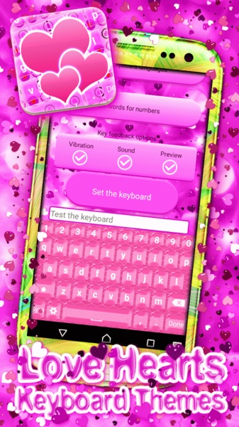 Love Hearts Keyboard Themes - Preview 4
