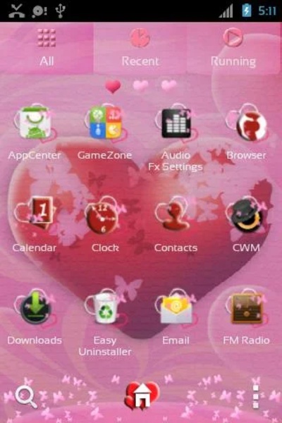 GO Launcher EX Theme Hearts - Preview 4