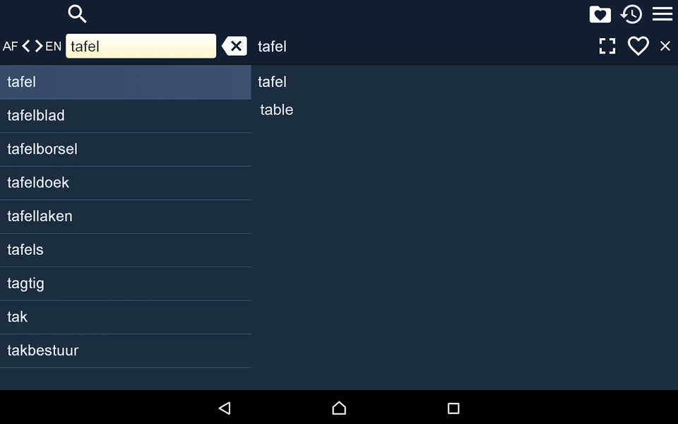 EN-AF Dictionary Free - Preview 4