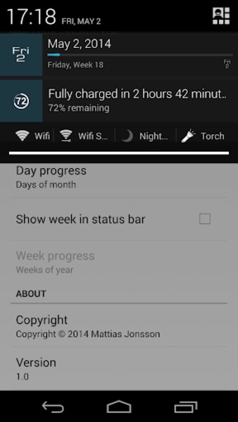 Date - status bar - Preview 2
