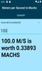 Meters per Second to Machs converter screenshot 4