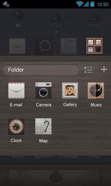 Gentleman GOLauncher EX Theme - Preview 1