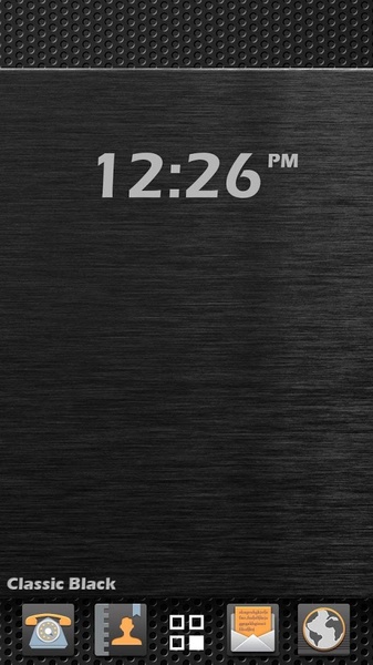 Classic Black GOLauncher EX Theme - Preview 4