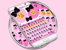 Emoji Keyboard Bow Pink Black screenshot 1