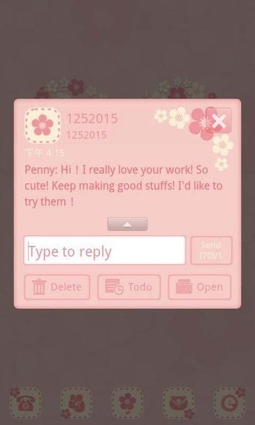 Flower Love GO Launcher EX AND GO SMS PRO - Preview 1