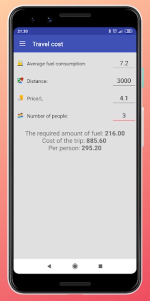 Fuel calculator - Preview 1