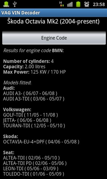 VAG VIN Decoder - Preview 1