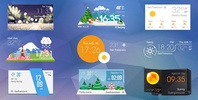 Cartoon cute weather Icon set screenshot 5