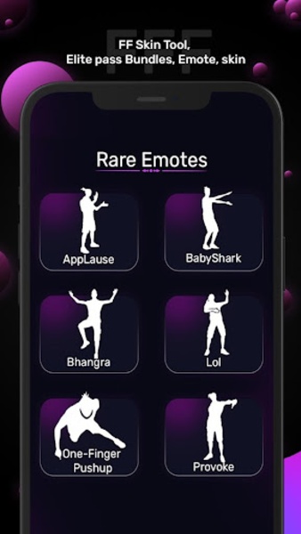 FFF FF Skin Tool Emote Bundle APK for Android - Download