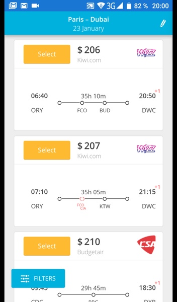 Flights price - Preview 3