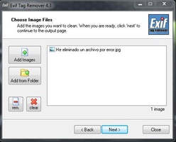 Clean exif data