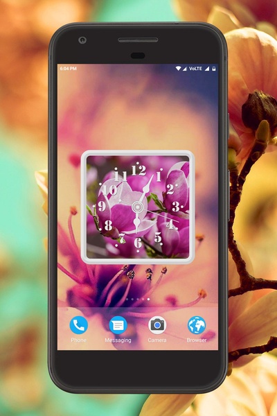 Magnolia Clock Live Wallpaper - Preview 1