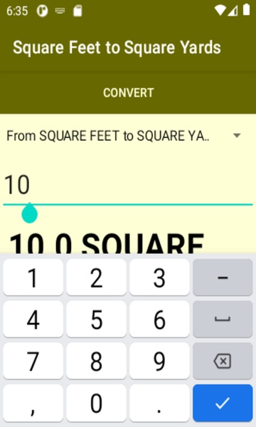 Square Feet to Square Yards converter - Preview 3