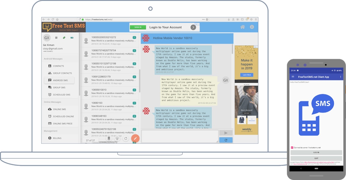 FreeTextSMS.net Web SMS Solution - Preview 19