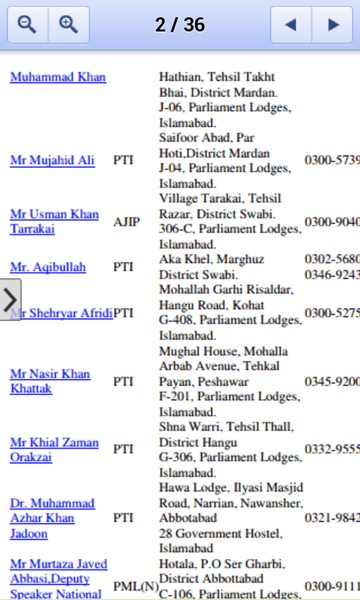 Pak MNA Contact Details - Preview 3
