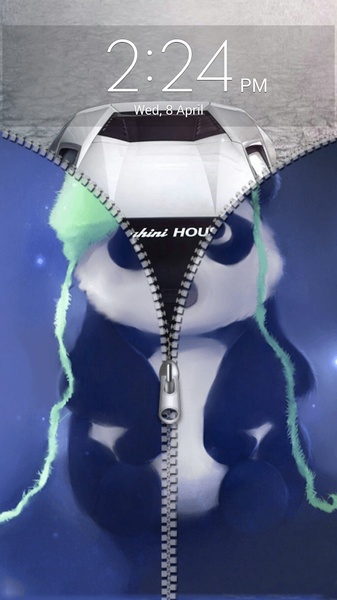 Panda Zipper Screen Lock - Preview 1