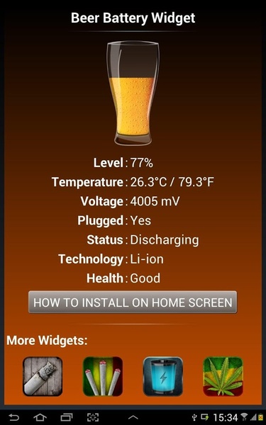 Beer Battery Widget - Preview 4