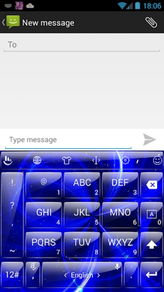 Theme x TouchPal Glass Blue Galaxy - Preview 2