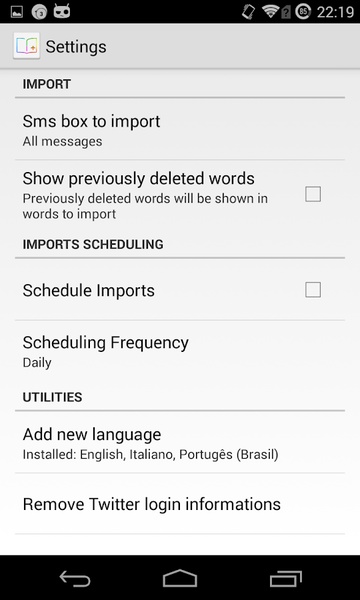 User Dictionary Plus (Free) - Preview 3
