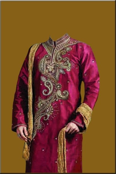 Indian Man Sherwani Photo Suit - Preview 4
