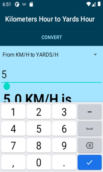 Kilometers Hour to Yards Hour converter - Preview 3