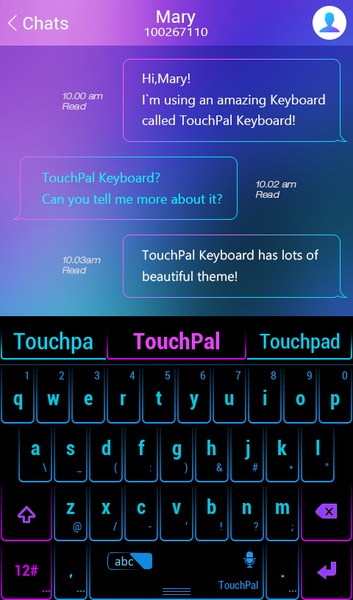 NeonLight TouchPal Theme - Preview 5